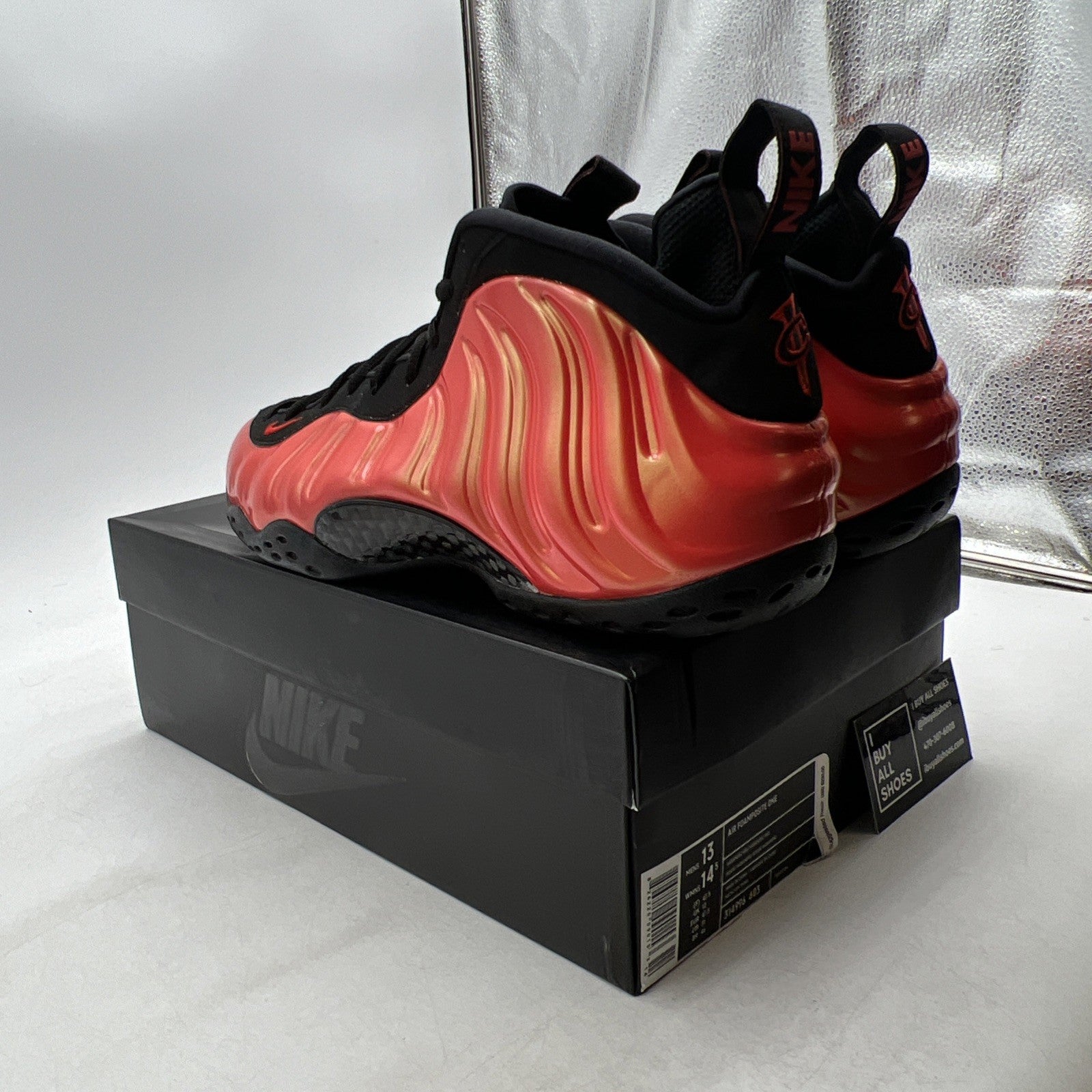 Size 13 - Nike Air Foamposite One Habanero Red (314996-603)