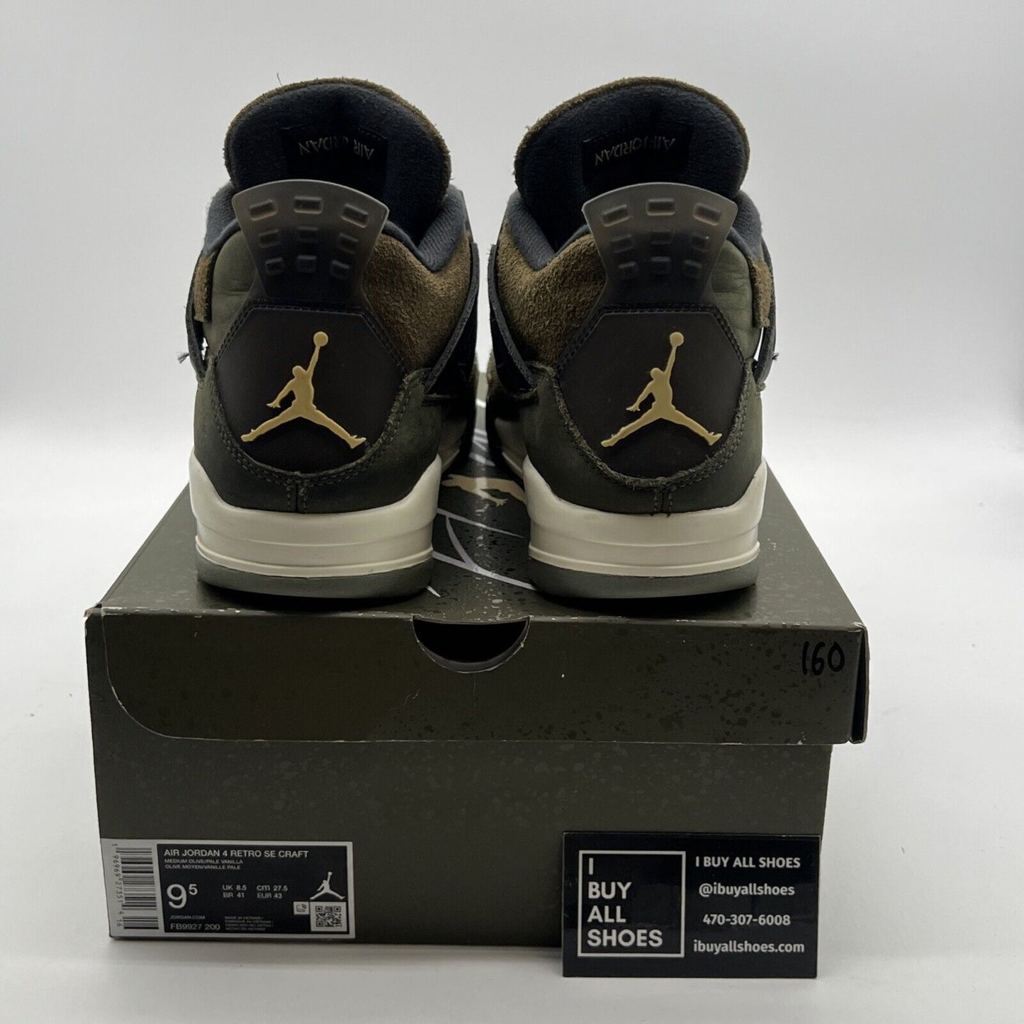 Size 9.5 - Air Jordan 4 SE Retro Low Craft - Olive (FB9927-200)