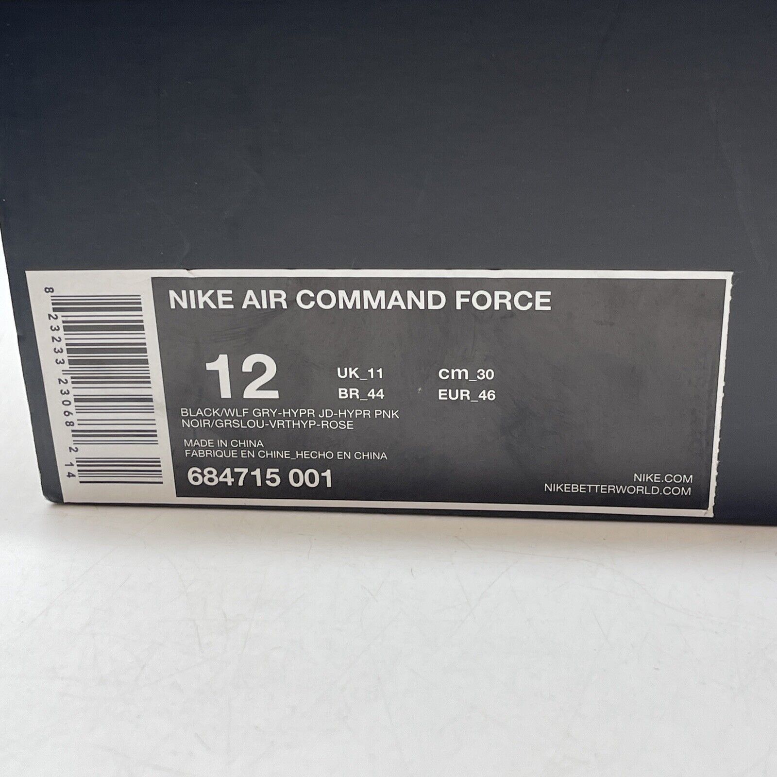 Size 12 - Nike Air Command Force Spurs Black Suede Leather (684715-001)