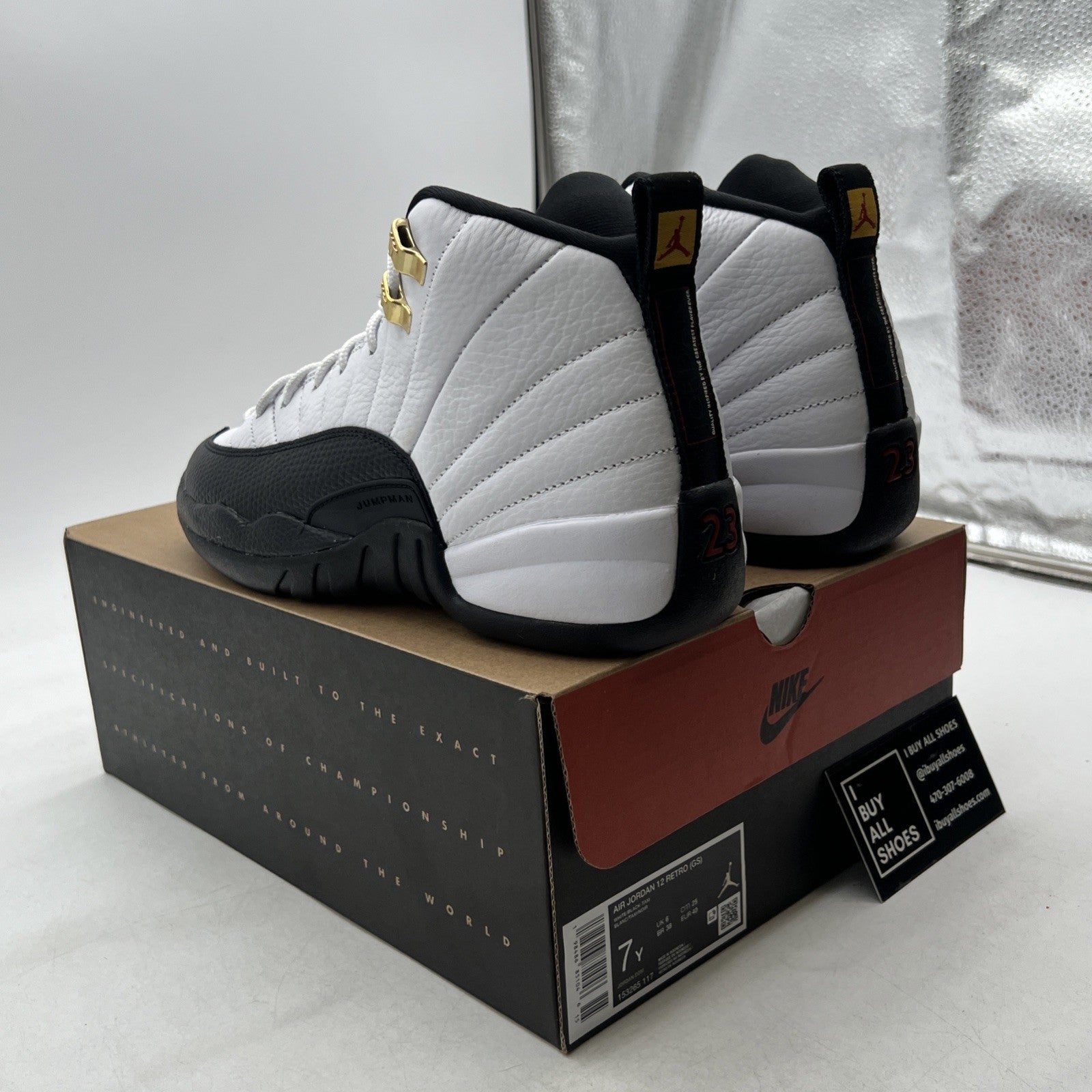 Size 7Y- Air Jordan 12 Retro 2025 Taxi (153265-117)