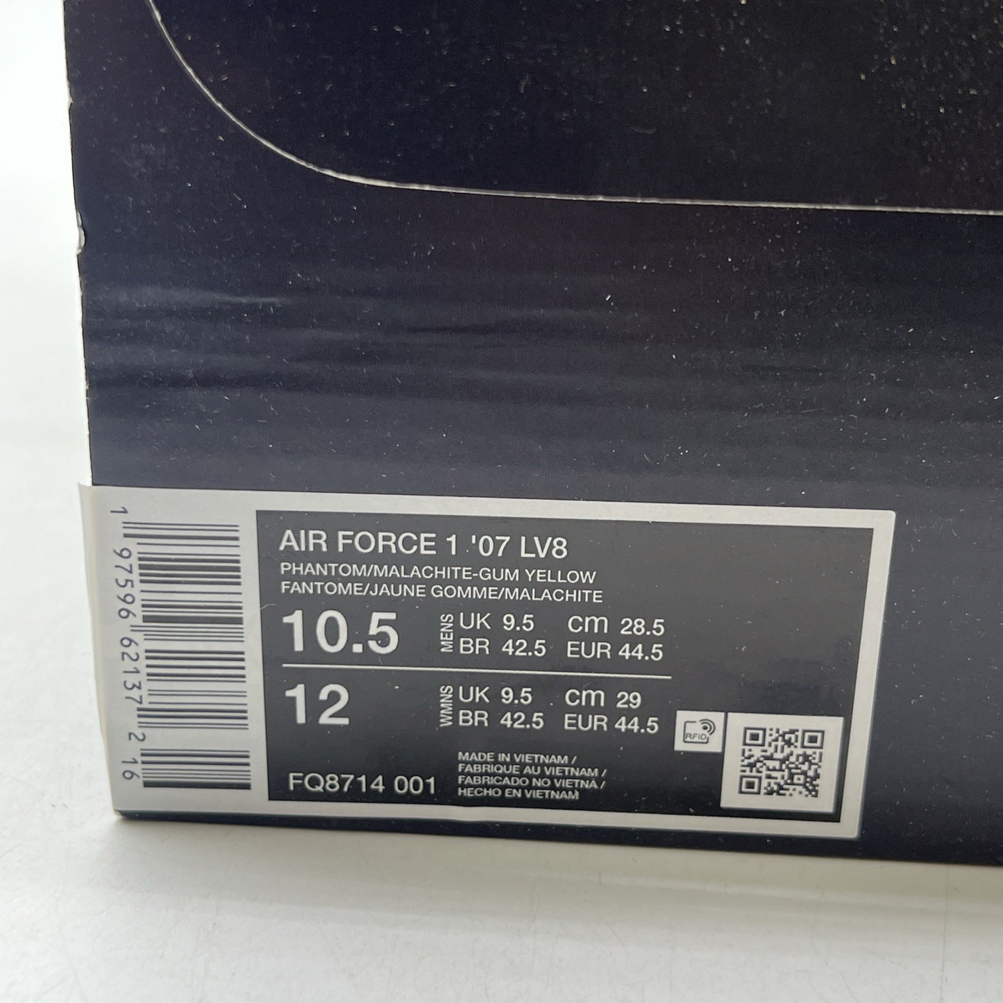 Size 10.5 - Nike Air Force 1 '07 LV8 Gum Pack - Phantom Malachite (FQ8714-001)