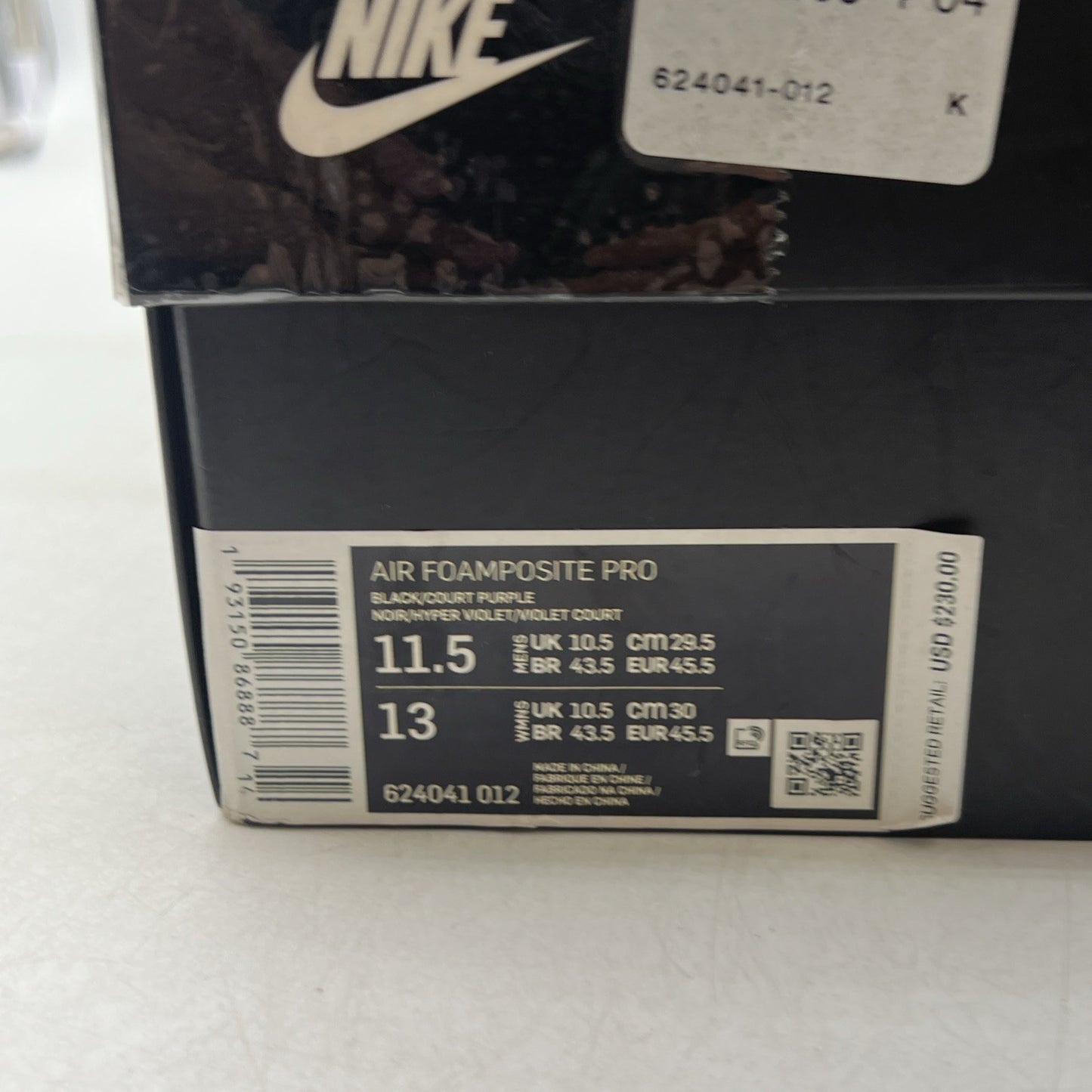 Size 11.5 - Nike Air Foamposite Pro Purple Camo (624041-012)