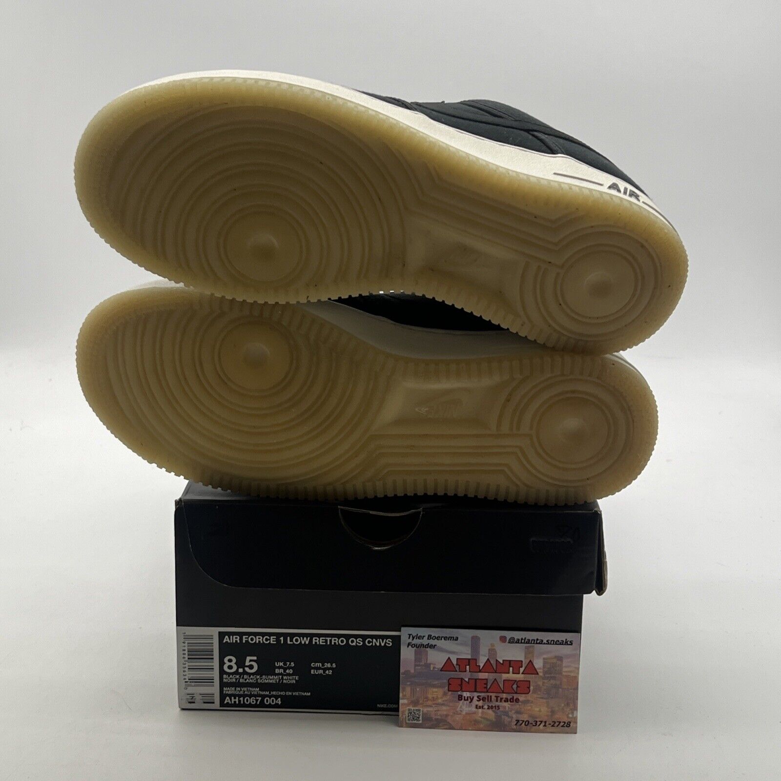 Size 8.5 - Nike Air Force 1 Retro QS Low Black (AH1067-004)