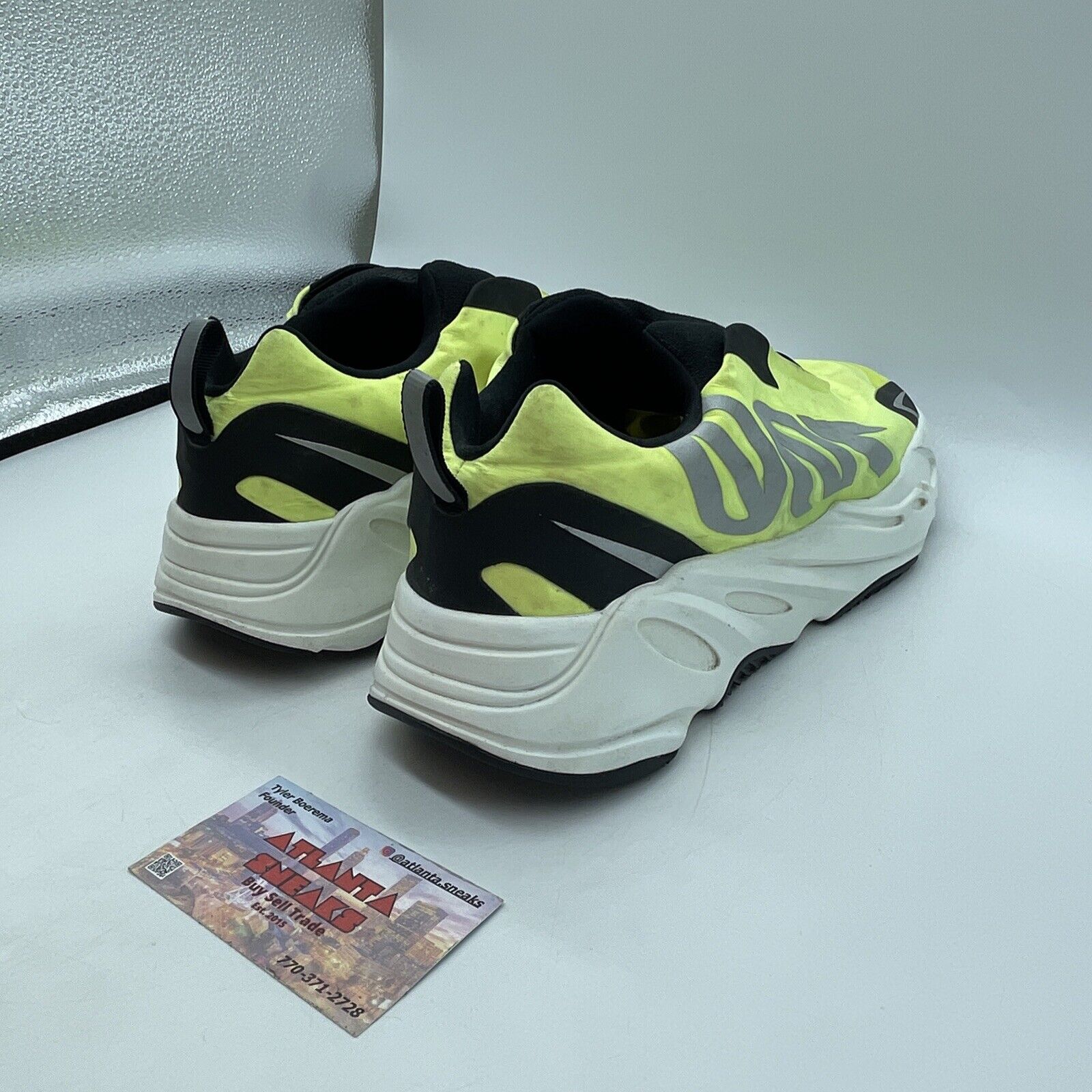 Size 9.5 - adidas Yeezy Boost 700 MNVN Laceless Phosphor Neon Green (GY2055)