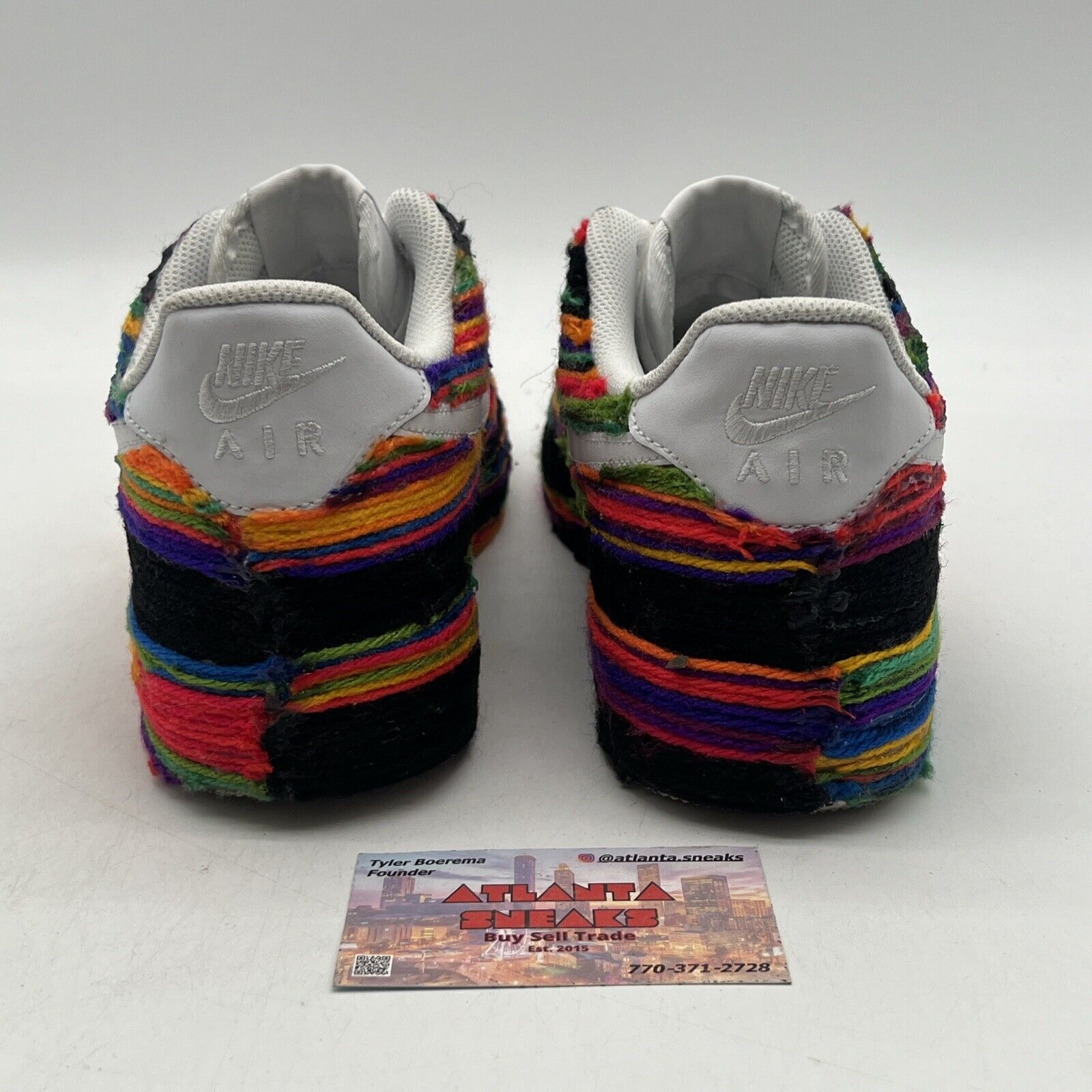 Size 9 - Nike Air Force 1 Low '07 White Multi Color Customs  (315122-111)