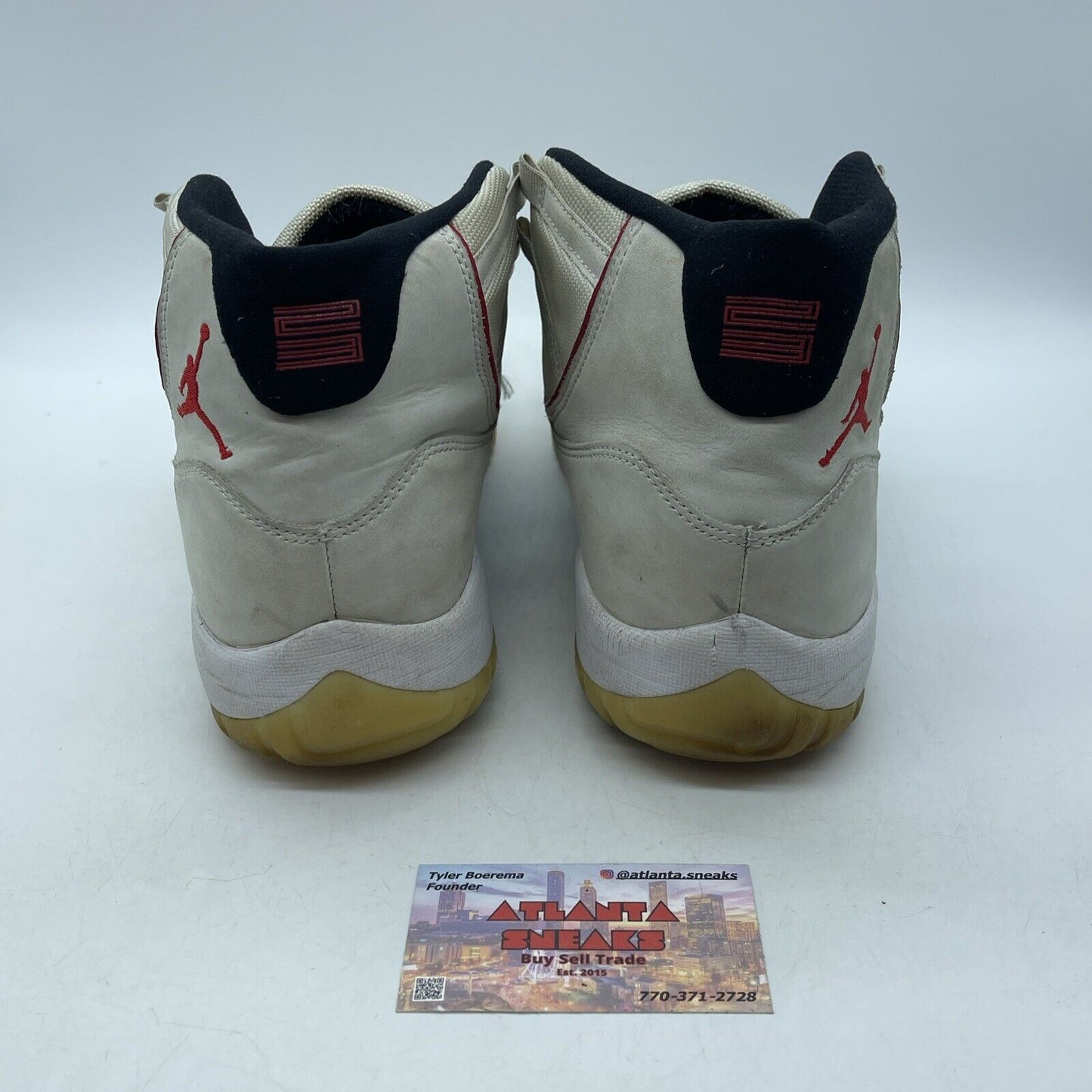 Size 12 - Air Jordan 11 Retro Platinum Tint Tan Suede White Black (378037-016)