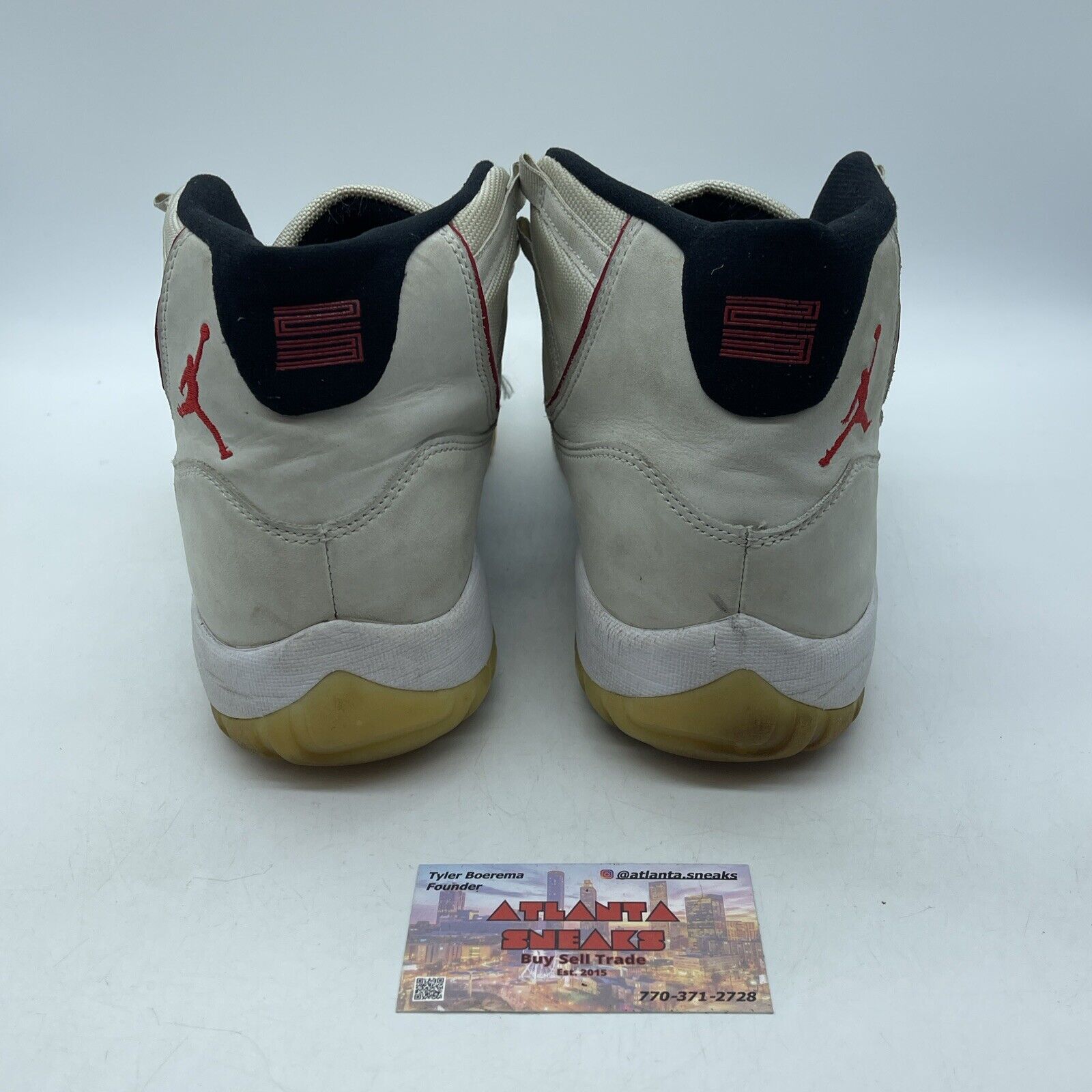 Size 12 - Air Jordan 11 Retro Platinum Tint Tan Suede White Black (378037-016)