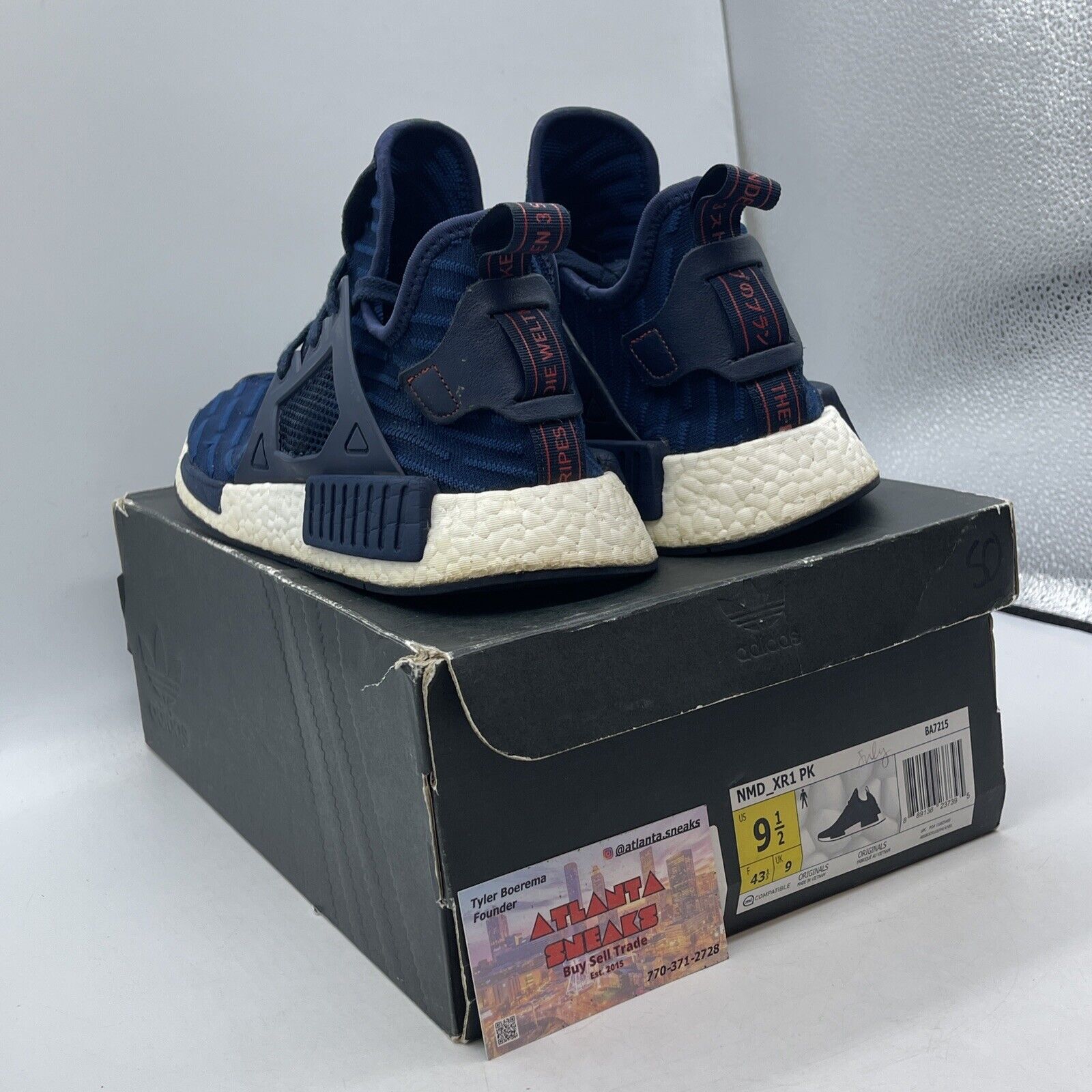 Size 9.5 - adidas NMD_XR1 PK Collegiate Navy Blue White Red Suede (BA7215)