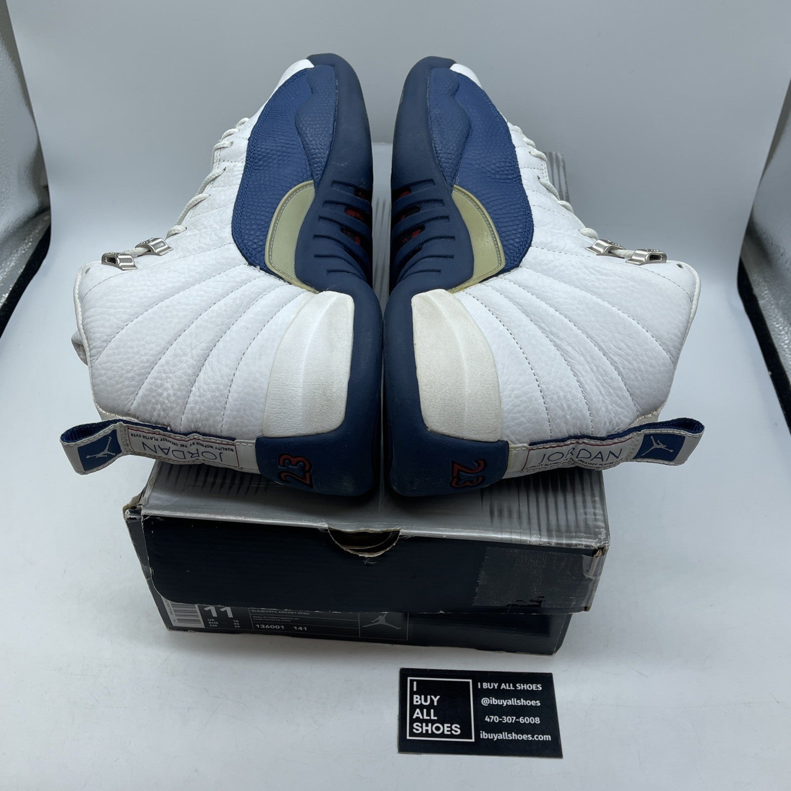 Size 11 - Air Jordan 12 Retro 2004 French Blue White Leather (136001-141)
