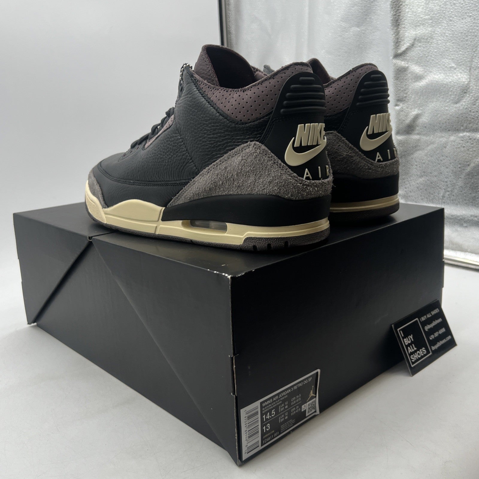 Size 14.5 - A Ma Maniére x Air Jordan 3 Retro While You Were Sleeping W