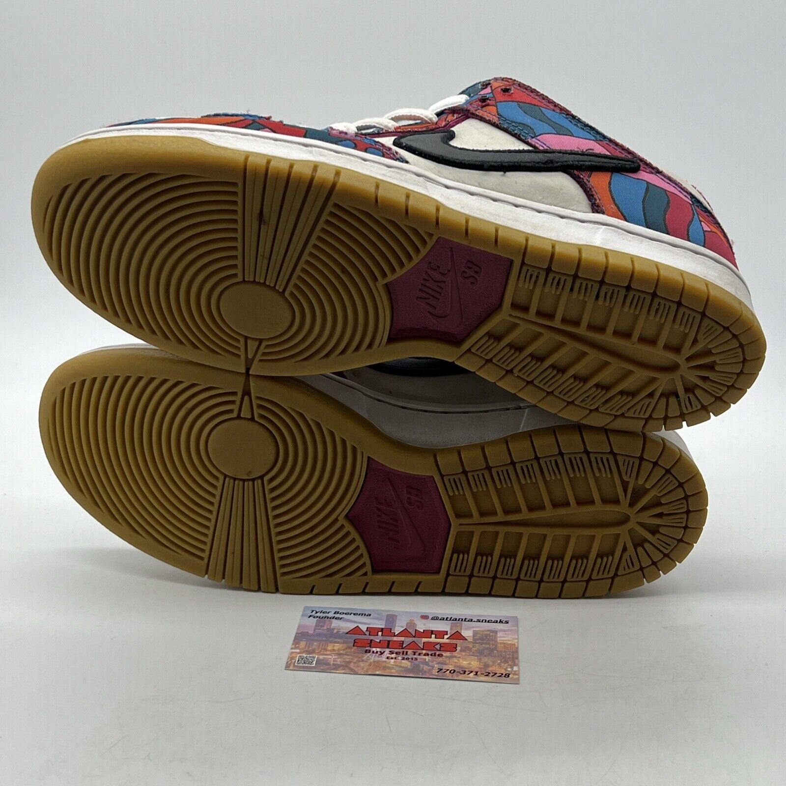 Size 8 - Nike Dunk Low Pro SB x Parra Abstract Art 2021 Black Gum (DH7695-600)