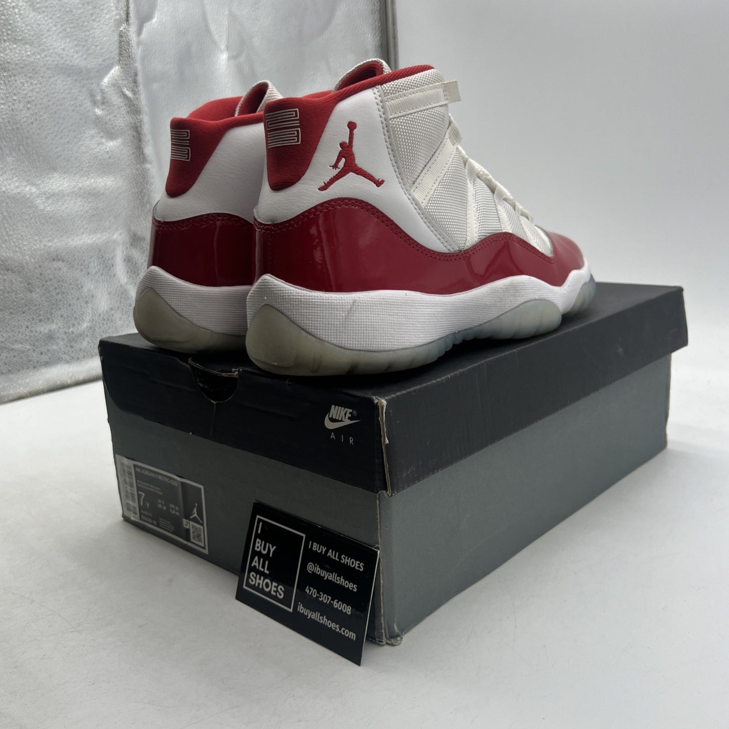 Size 7Y- Air Jordan 11 Retro High Cherry (378038-116)