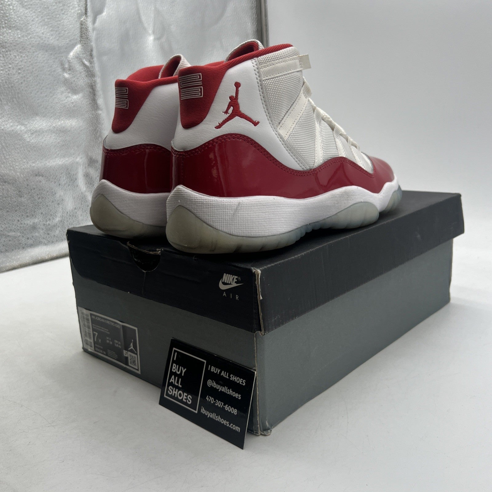Size 7Y- Air Jordan 11 Retro High Cherry (378038-116)