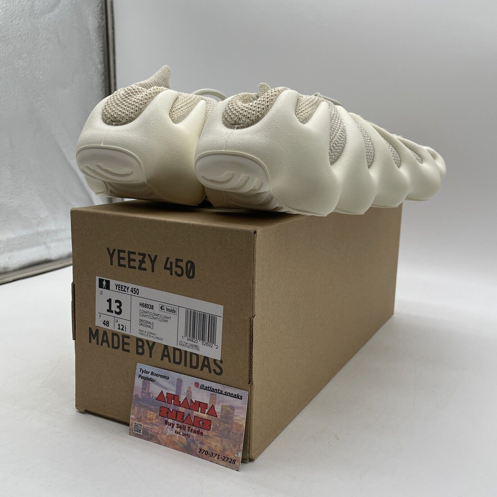 Size 13 - adidas Yeezy 450 Cloud White (H68038)