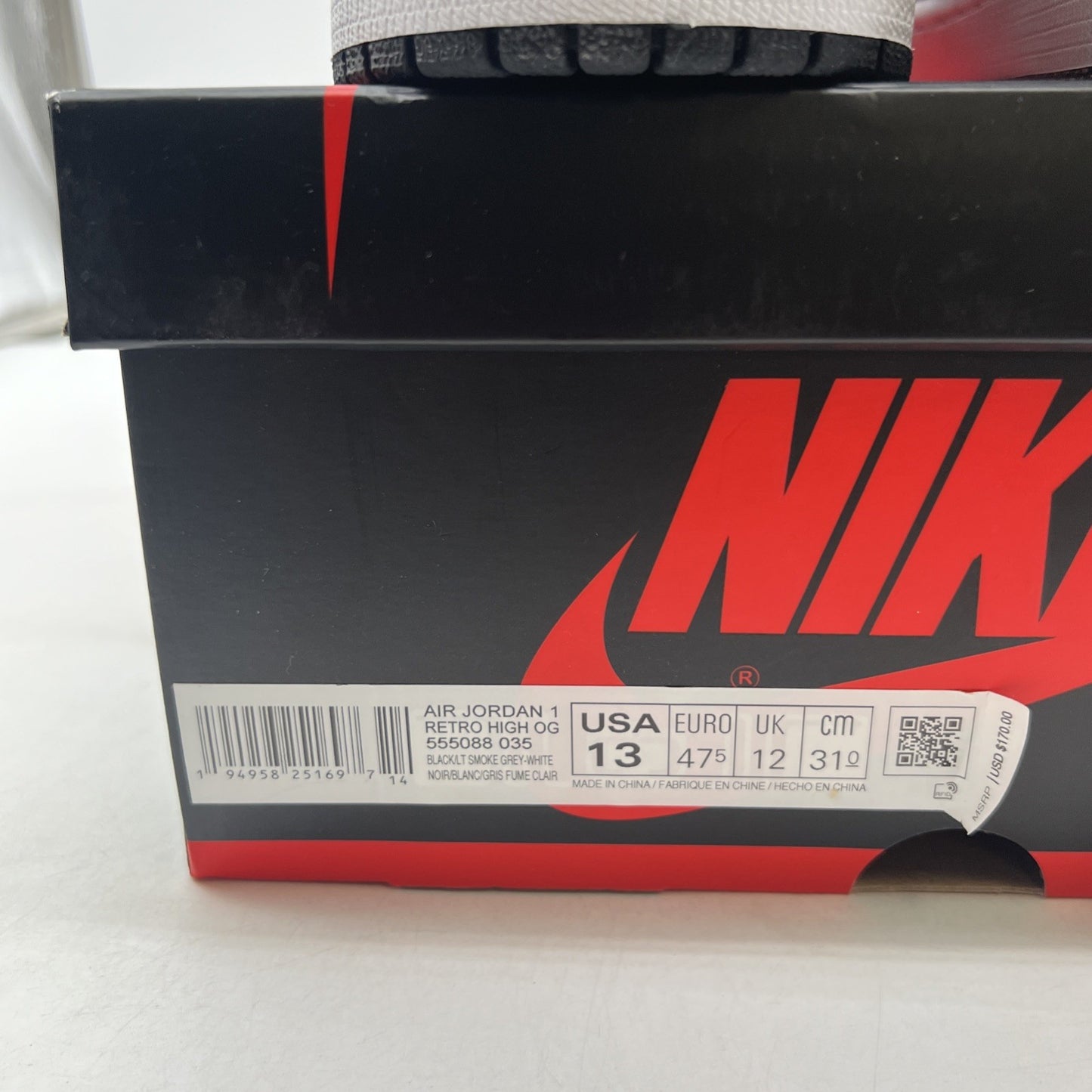Size 13 - Air Jordan 1 Retro OG High Shadow 2.0 (555088-035)