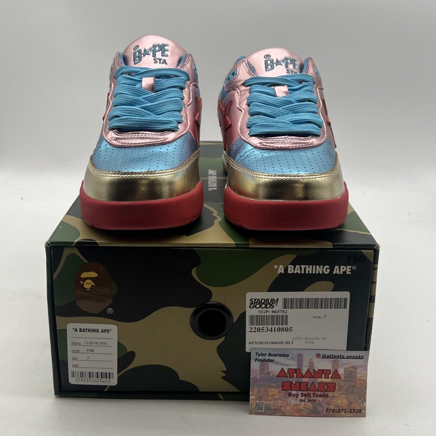 Size 7 - BAPE ROAD STA sneakers pink a bathing ape BAPE STA