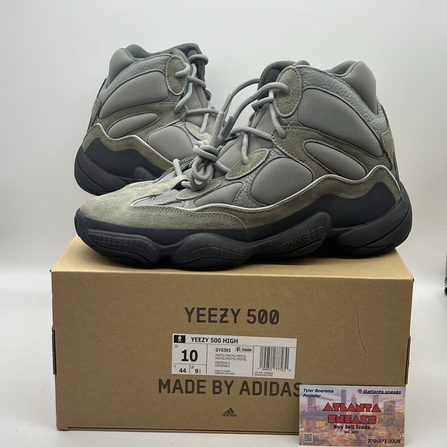 Size 10 - adidas Yeezy 500 High Mist Slate Brand New Og All