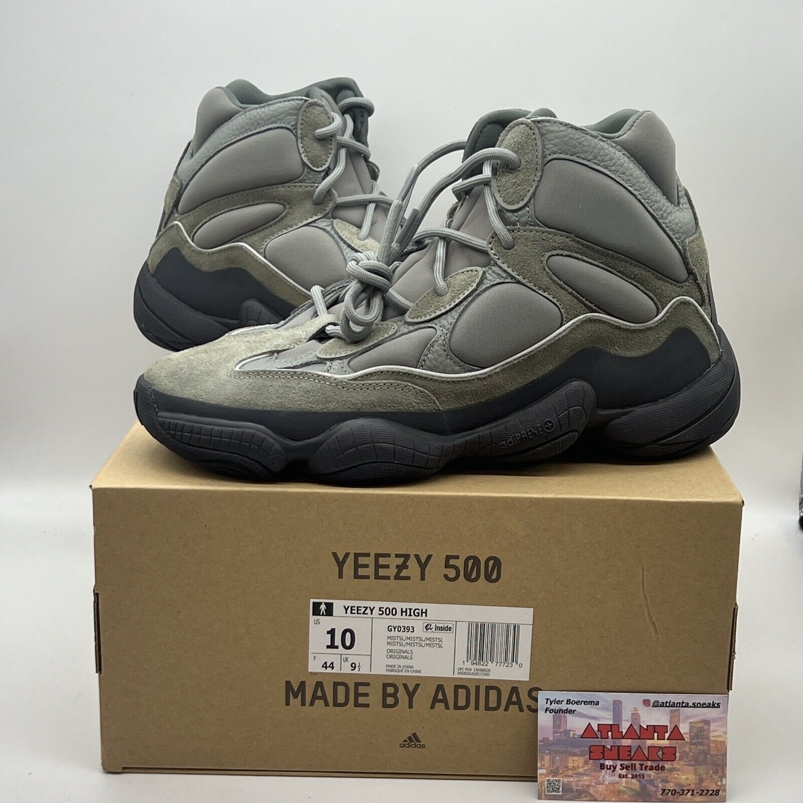 Size 10 - adidas Yeezy 500 High Mist Slate Brand New Og All