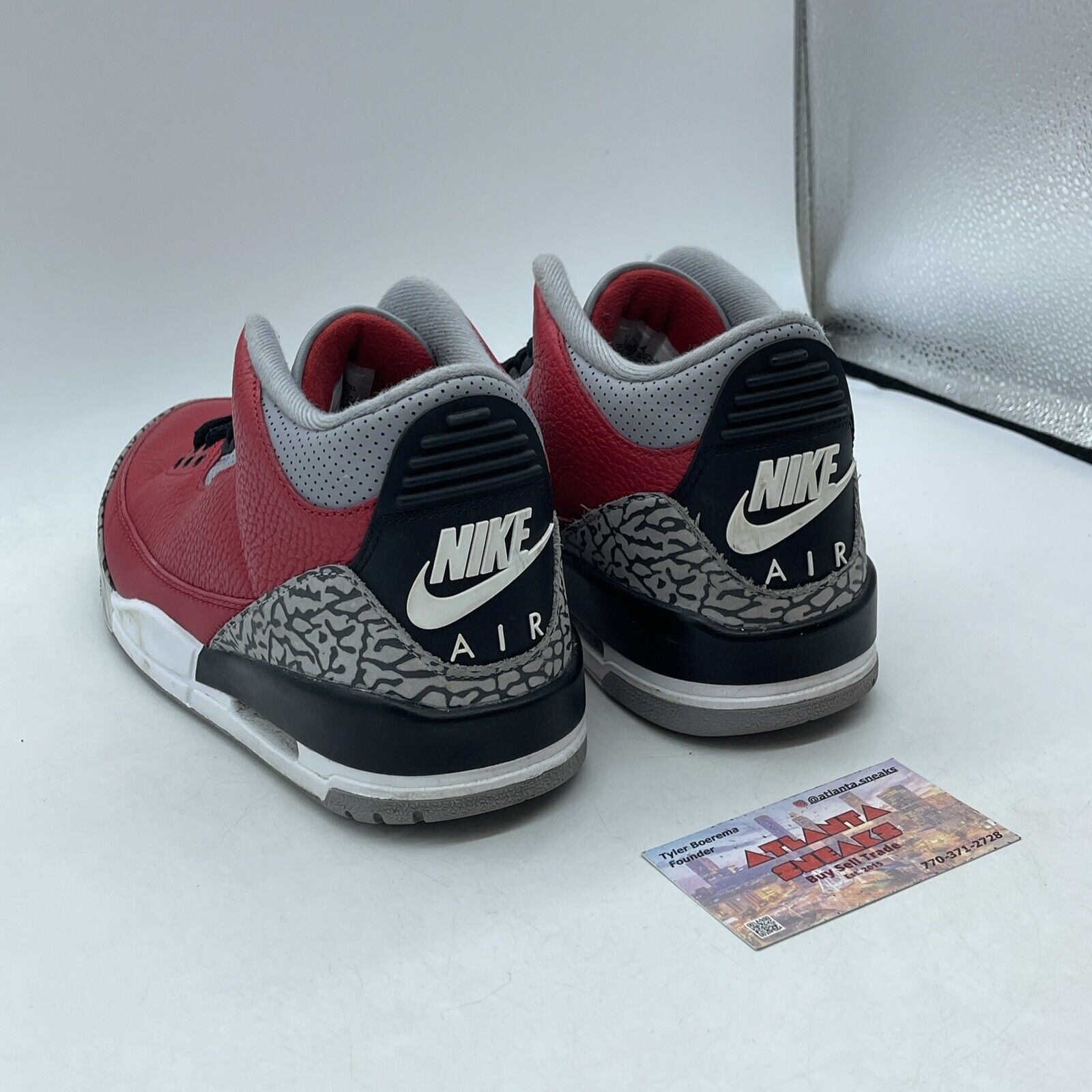 Size 8 - Jordan 3 Retro SE Mid Unite Grey Suede Black Red leather (CK5692-600)