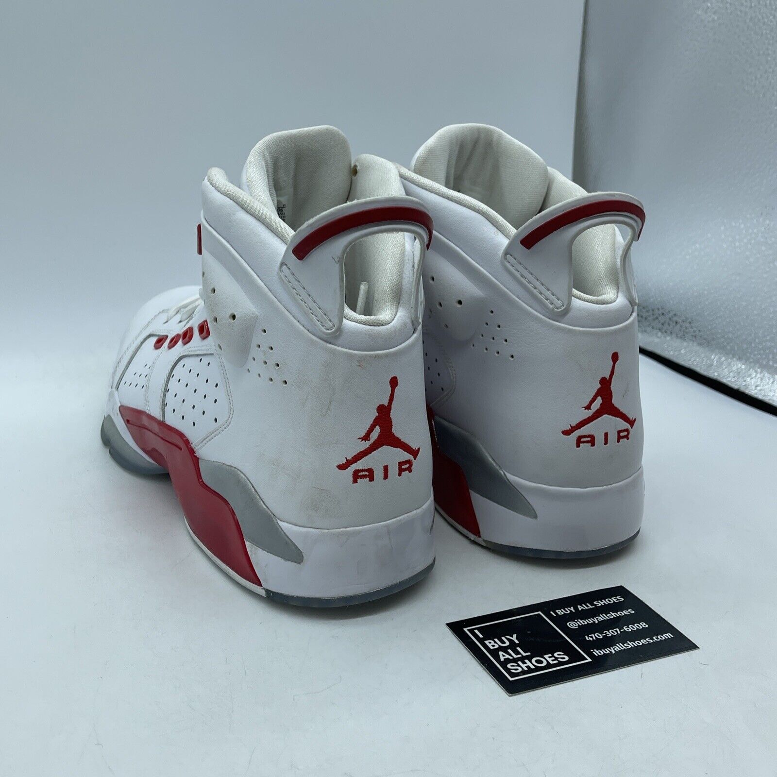 Size 13 - Air Jordan 6-17-23 White Grey Fire Red Suede Leather (DC7330-106)