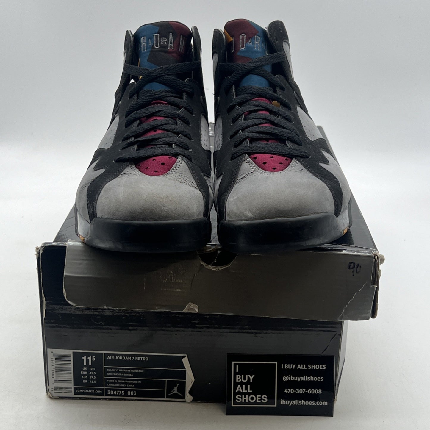 Size 11.5 - Air Jordan 7 Retro 2011 Bordeaux (304775-003)