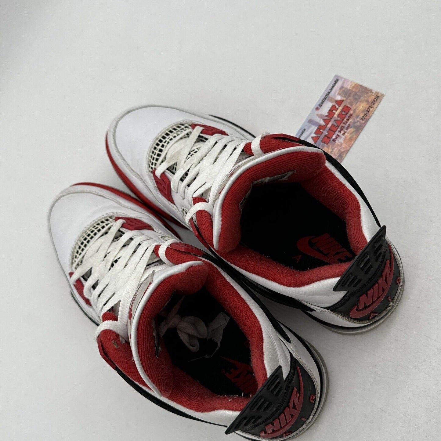 Size 10 - Jordan 4 Retro OG Mid Fire Red White Black Red Primal Netting Nike Air