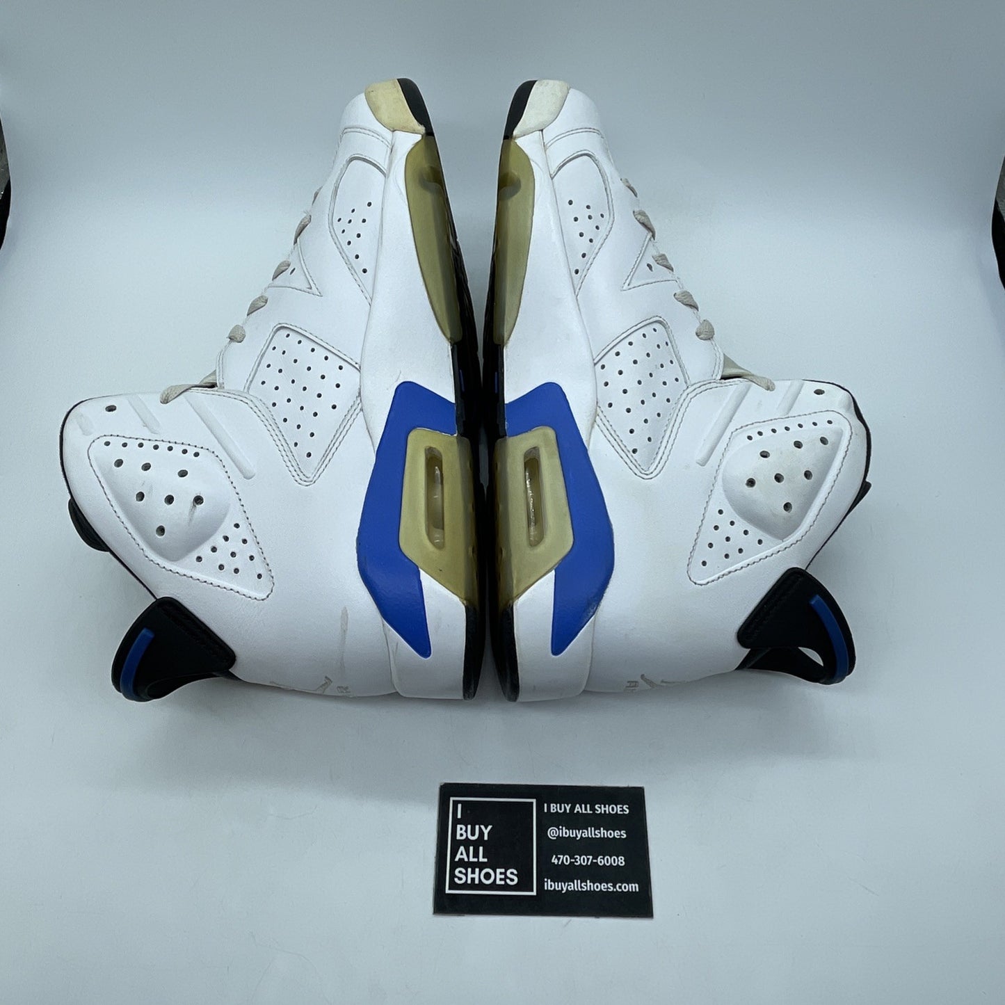 Size 11 - Air Jordan 6 Retro 2014 Sport Blue White Leather (384664-107)
