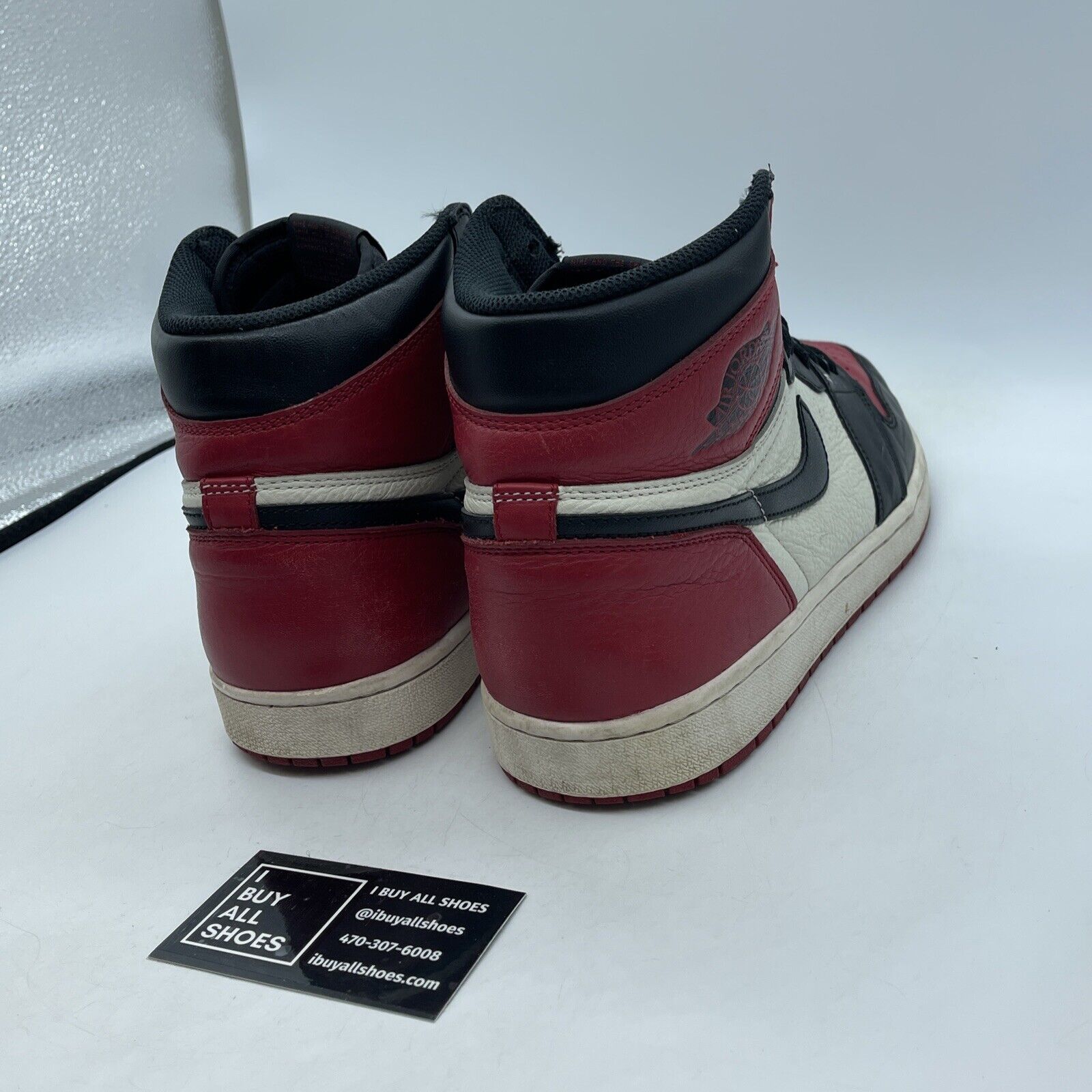 Size 11 - Jordan 1 Retro OG High Bred Toe Red Black White Leather (555088-610)