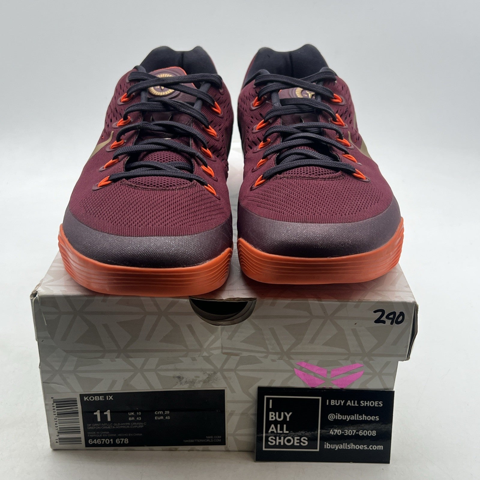 Size 11 - Nike Kobe 9 EM Deep Garnet (646701-678)