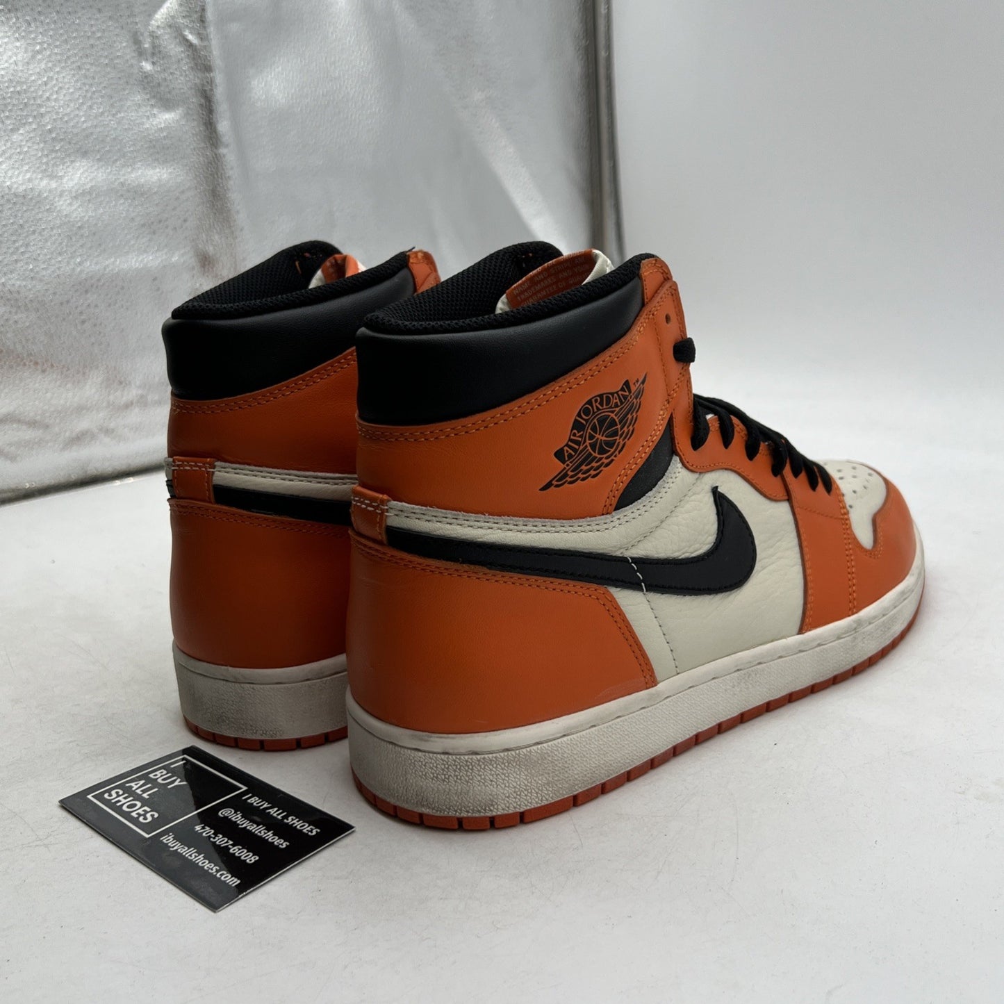 Size 12 - Air Jordan 1 Retro High OG shattered backboard away 2016 (555088-113)