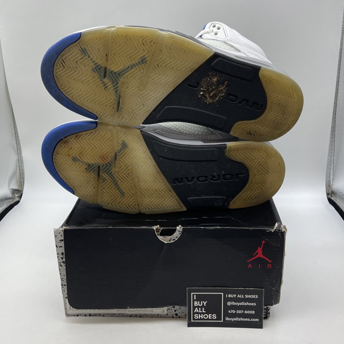 Size 10 - Air Jordan 5 Retro Stealth 2.0 Blue White Leather (DD0587-140)
