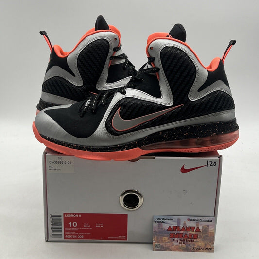 Size 10 - Nike LeBron 9 Bright Mango (469764-005)