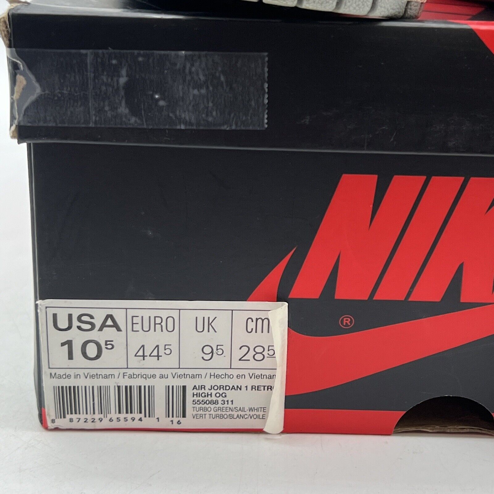 Size 10.5 - Jordan 1 Retro OG High Turbo Green (555088-311)