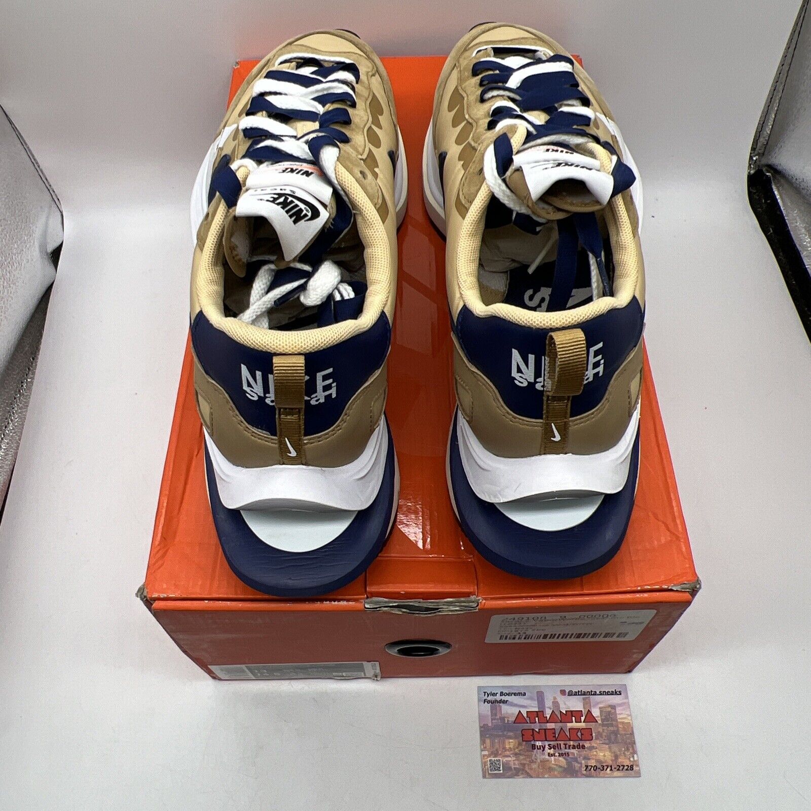 Size 13 - Nike VaporWaffle x Sacai Tan Navy White (DD1875-200)