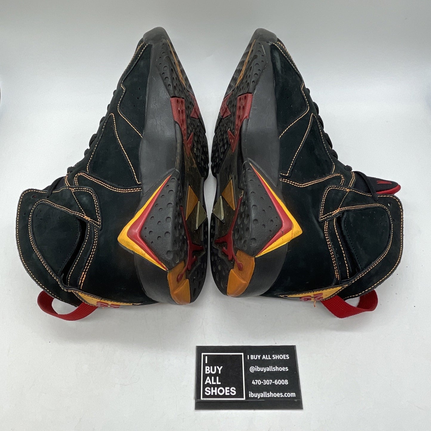 Size 13 - Air Jordan 7 Retro 2006 Citrus Black Orange Red Suede (304775-081)