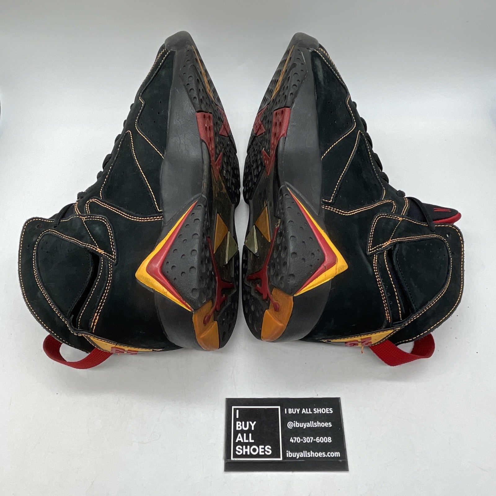 Size 13 - Air Jordan 7 Retro 2006 Citrus Black Orange Red Suede (304775-081)