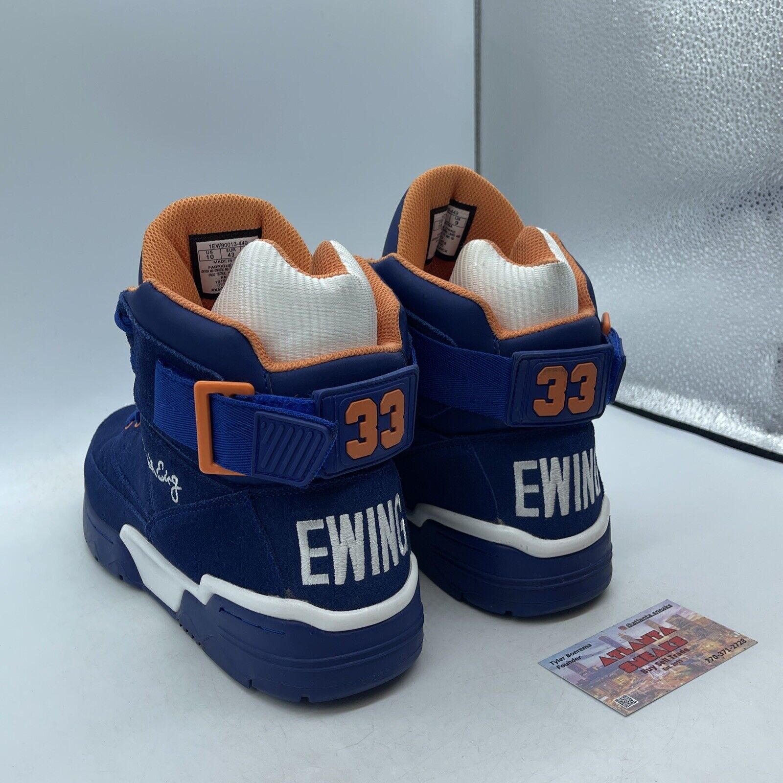 Size 9.5 - Ewing Focus Blue Orange White Suede (1VB90049-992)