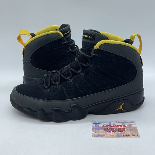 Size 11 - Jordan 9 Retro Black Suede Yellow Grey (CT8019-070)