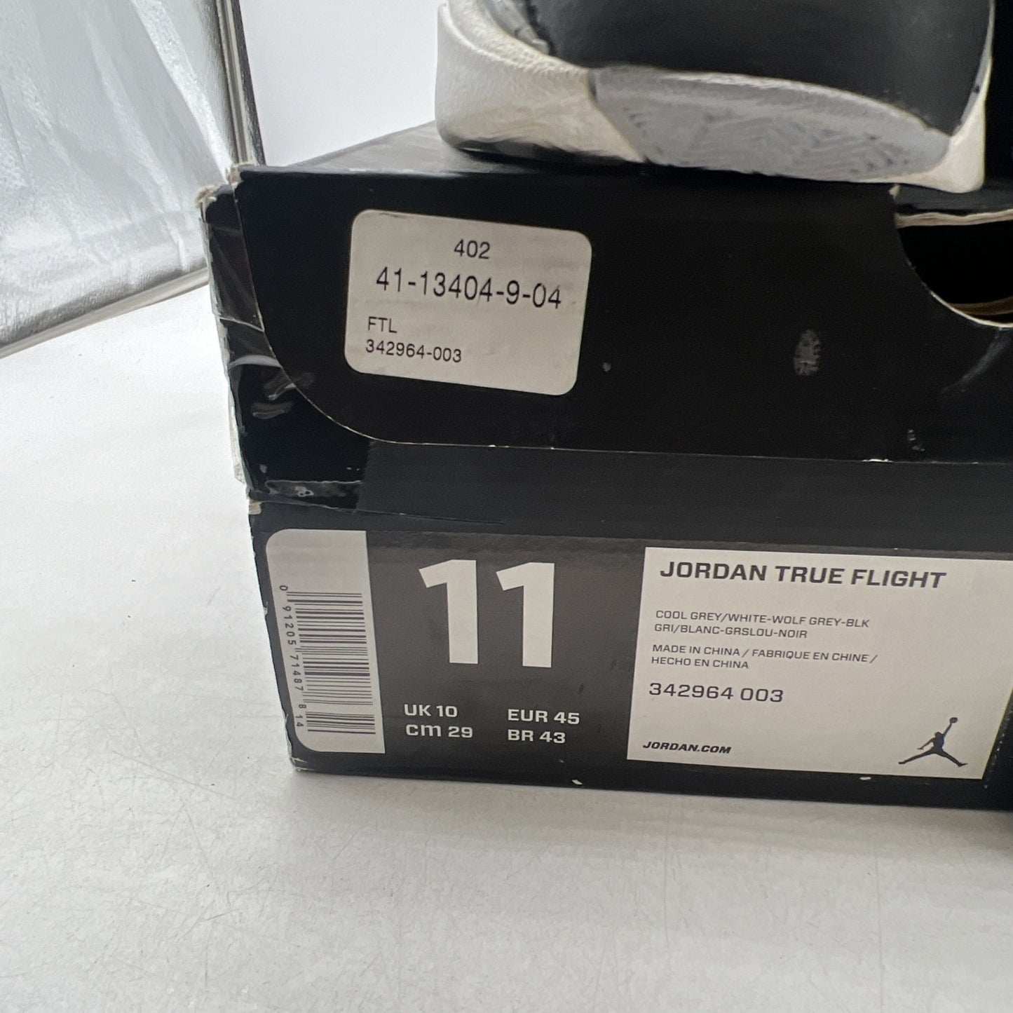 Size 11 - Air Jordan True Flight Gray (342964-003)