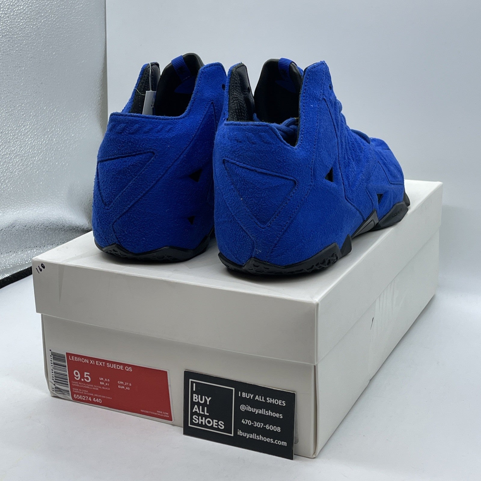 Size 9.5 - Nike LeBron 11 EXT Suede QS Game Royal Blue (656274-440)