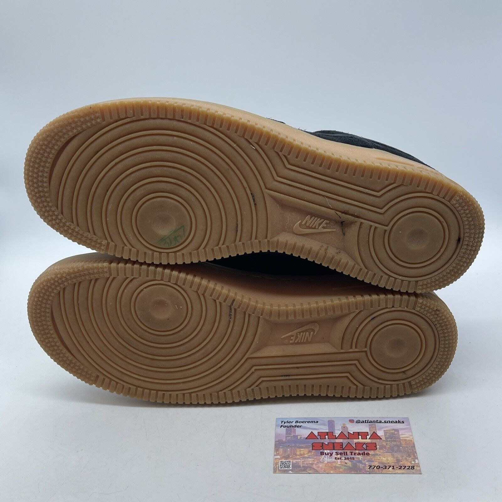 Size 11W - Nike Air Force 1 Low Black Gum Brown Suede (AA0287-002)