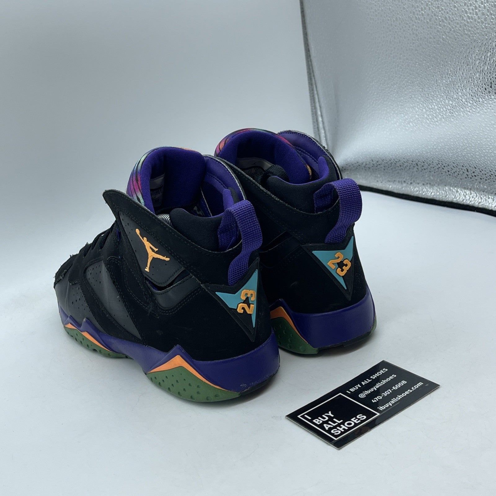 Size 8.5Y (GS) - Jordan 7 Retro Mid Lola Bunny Black Suede Leather (705417-029)