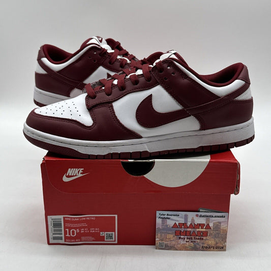 Size 10.5 - Nike Dunk Low Retro Team Red 2022 Burgundy Leather OG All