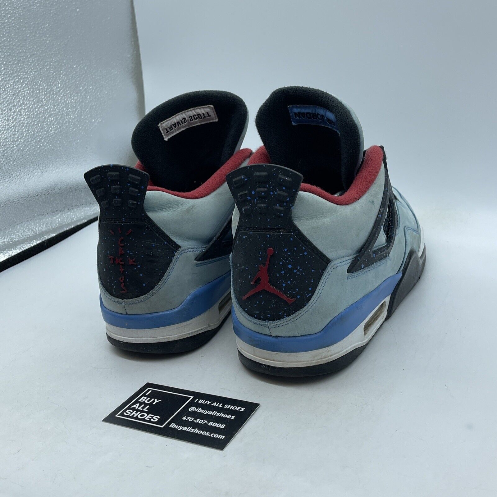 Size 12 - Jordan 4 Retro x Travis Scott Mid Cactus Jack Blue Suede (308497-406)