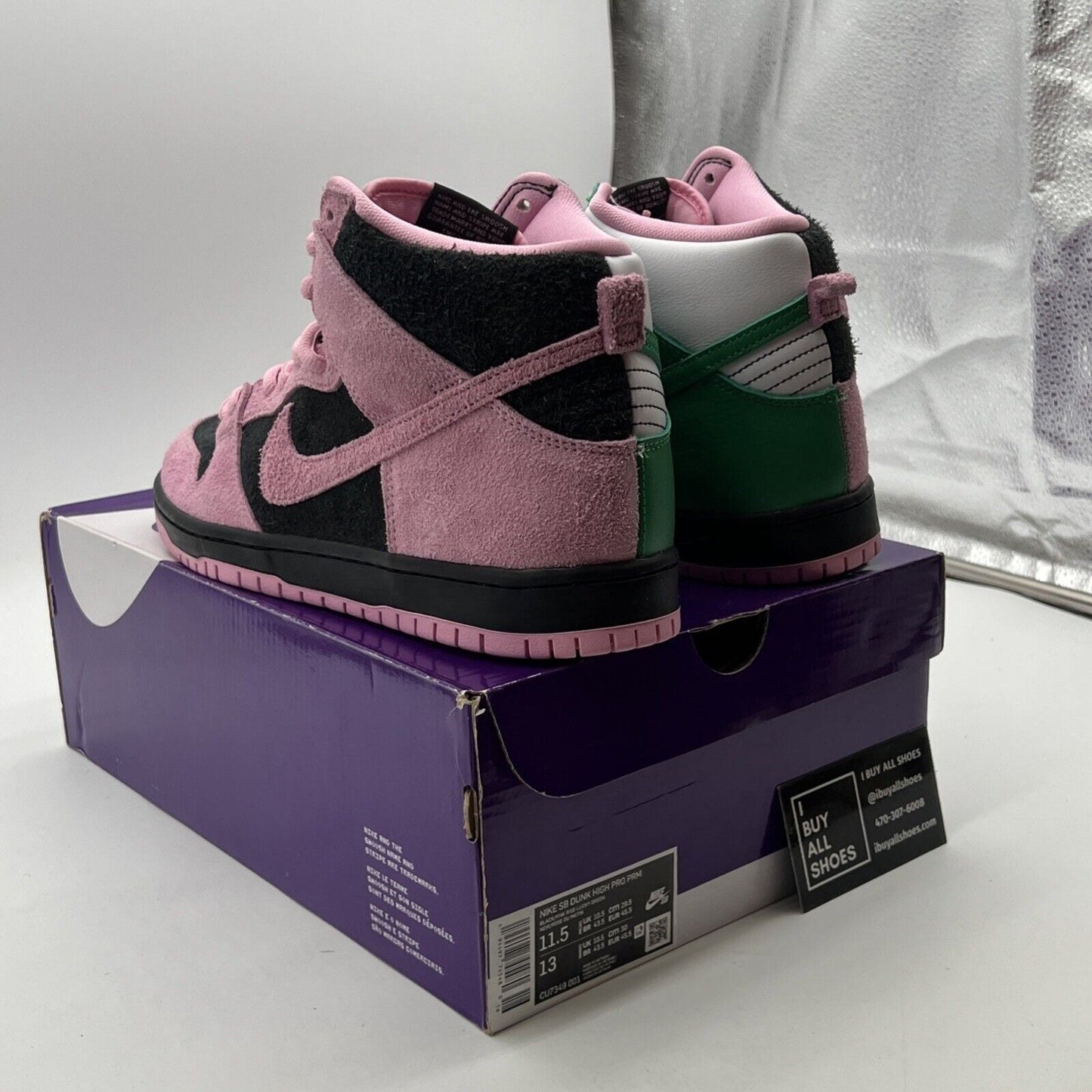 Size 11.5 - Nike Dunk Pro Premium SB High Invert Celtics (CU7349-001)