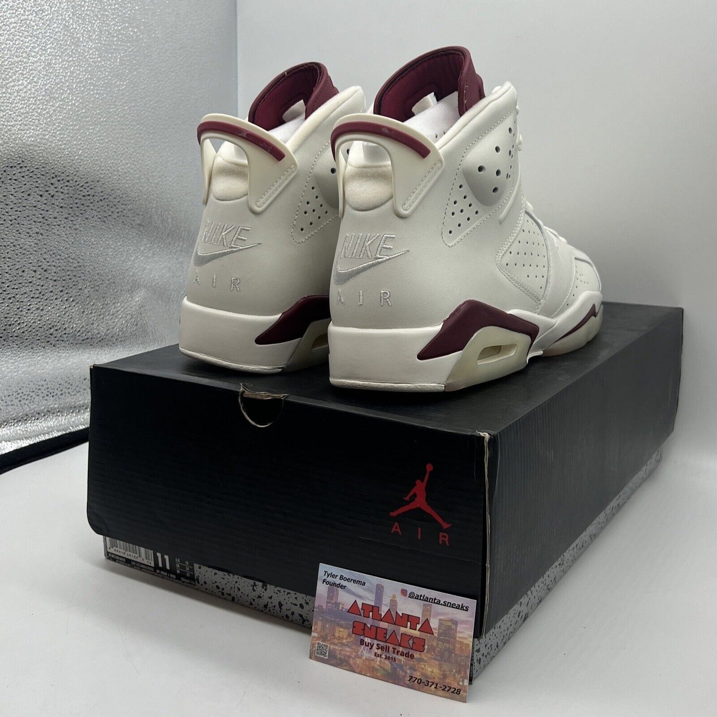 Size 11 - Jordan 6 Retro Maroon 2015 Brand New Og All Off White