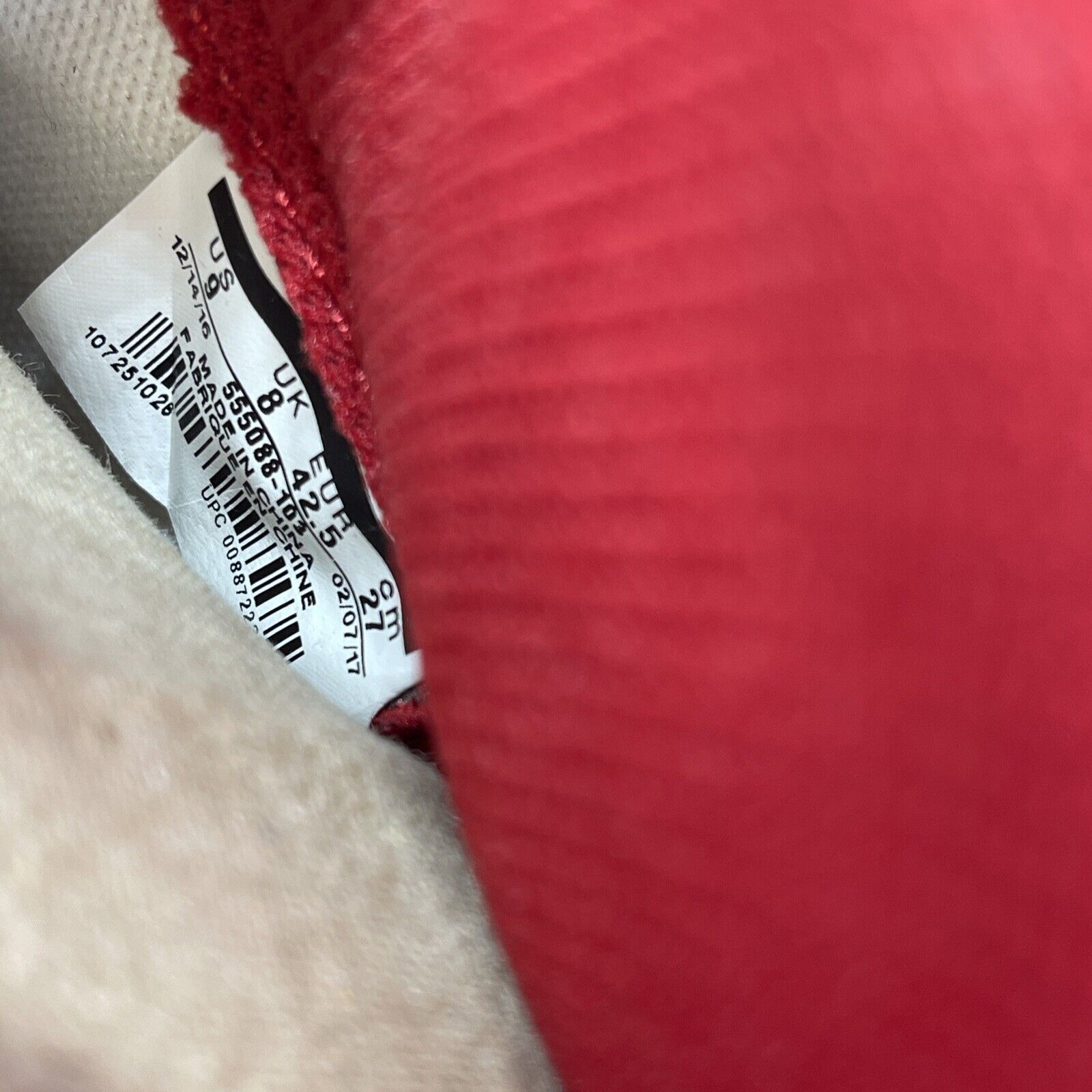 Size 9 - Air Jordan 1 Retro OG High Metallic Red White Leather (555088-103)
