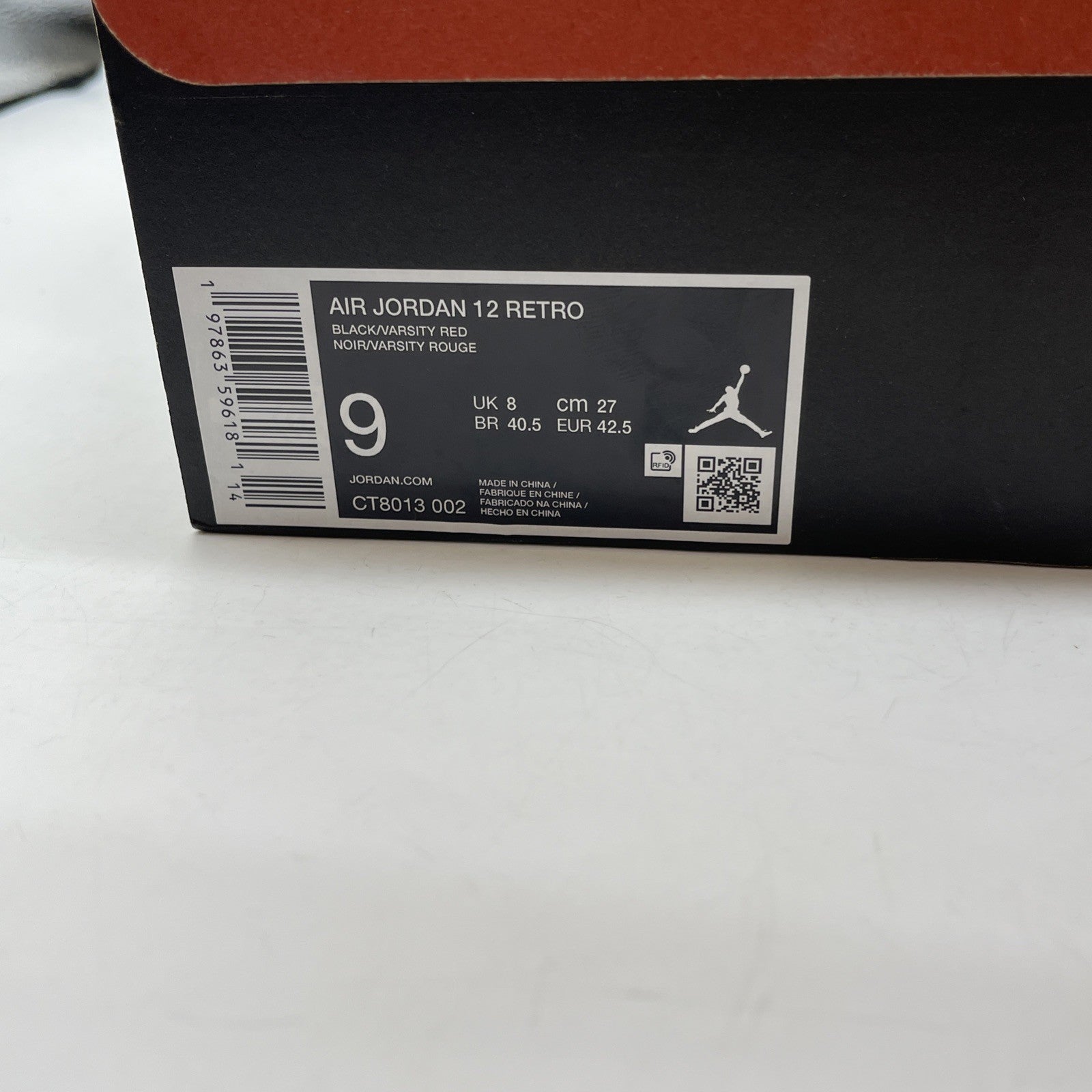 Size 9 - Air Jordan 12 Retro 2025 Flu Game Black Red Leather (CT8013-002)