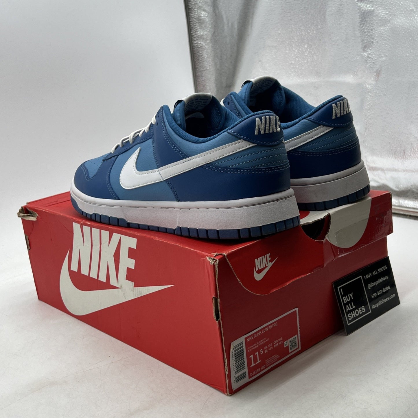 Size 11.5 - Nike Dunk Low Dark Marina Blue (DJ6188-400)