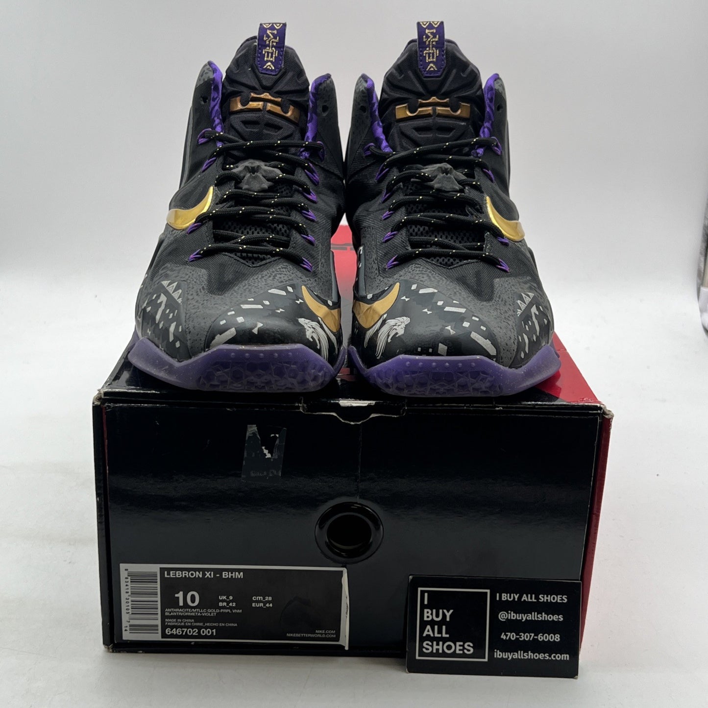 Size 10 - Nike LeBron 11 BHM - (646702-001)